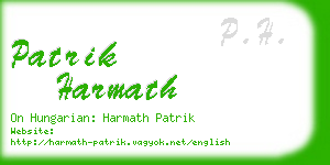 patrik harmath business card